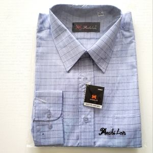 MAN'S LONG-SLEEVE CHECK SHIRT ( SIZE 17)